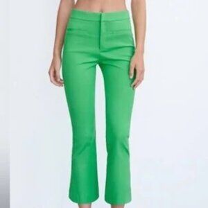 Green Zara Mini Flare Pants
